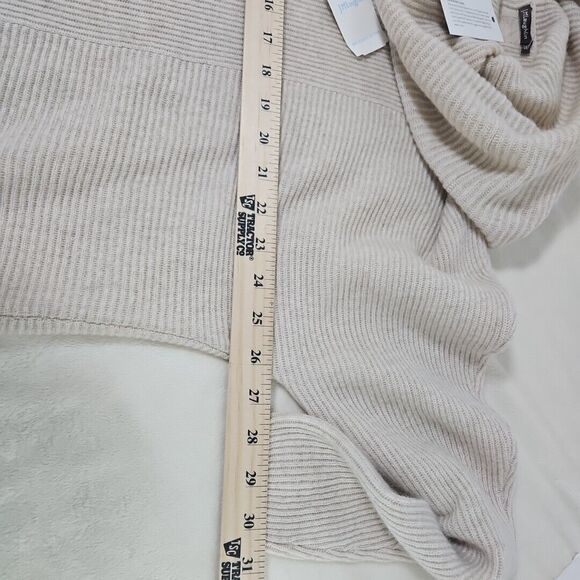 NWT J. McLAUGHLIN 100% Cashmere Cowl Neck Sweater, Lt. H Oatmeal, Verbier, XS - Picture 10 of 12